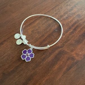 Alex and Ani Purple Flower Bracelet